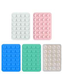 3/4个装硅胶粘性手机支架，防滑硅胶粘性手机支架，手机壳支架，免提手机配件，自拍和视频支架，1/2/5/10/50/100个装，多功能手机配件，适用于所有型号 - 彩色 - 查看 77