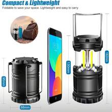 2 Packs LED Battery Operated Lights, Portable Survival Battery Powered Lamp, Camping Lantern, Suitable For Hurricane, Emergency, Storm, Outages, Outdoor Collapsible Lanterns