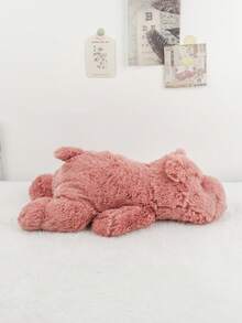 1个粉色河马毛绒玩偶，触感柔软的毛绒抱枕，可爱的毛绒玩偶，适合儿童和成人，蓬松的野生动物毛绒抱枕，床头装饰，毛绒玩偶，送给亲朋好友的礼物 - 粉色 - 查看 7