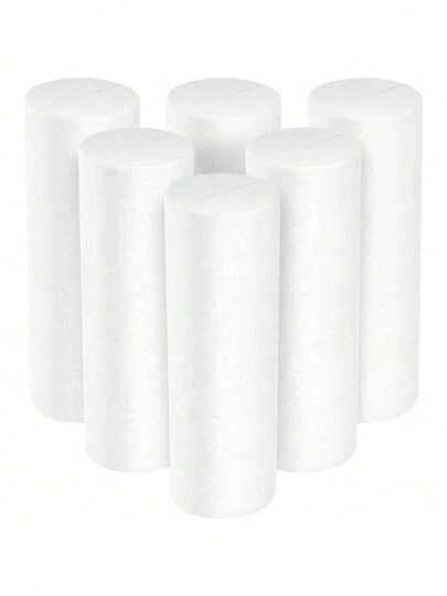 3 piezas de 15*5cm Cilindros de espuma sólida blanca, arreglo floral hecho a mano DIY, decoración de boda, material de artesanía geométrica cilíndrica pintada a mano DIY