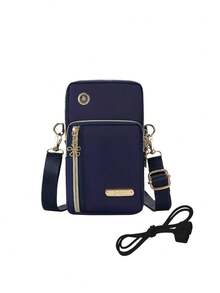 1pc Mini Crossbody Bag With Earphone Anti-Lost Strap,Small Shoulder Bag,Small Shoulder Bag With Earphone Jack,Crossbody Bag With Adjustable Shoulder Strap,Portable Coin Purse,Four Colors Available, Multi-Layer Crossbody Bag, Large Capacity,Very Suitable For Commuting, Traveling, Hiking And Other Occasions,Also A Great Choice For Various Holiday Gifts - Multicolor - View 7