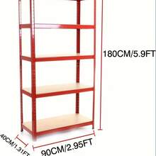 Shelving Unit Garage Shed Storage 5 Tier Racking Shelves Storage Warehouse For Halloween, Christmas Gift, Utility Shelves - Red 90*40*180CM - View 1