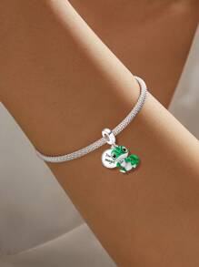 1Pc 925 Sterling Silver Fashionable Love Color Changing Lizard Pendant Fit For Women Bracelets Bangles DIY Jewelry Making And Daily Outfit Matching Jewelry Decoration For Girls