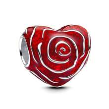 1 pieza Colgante con forma de corazón plateado brillante, corazón rojo clásico, corazón flor de rosa, fresa, beso de aire de oso apto para hacer joyas originales como pulseras, collares y regalos para mujeres, niñas y el Día de San Valentín