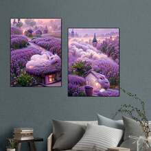 3pcs Modern Lavender Home Wall Arts Canvas Posters, High Definition Printing Optional Frame, Home Decoration Hanging Paintings For Living Room, Bedroom, And Dining Room - Purple - View 6