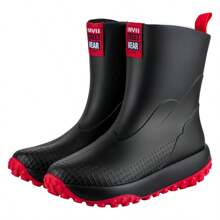 Men's Outdoor Water-Resistant Slip-Resistant Rubber Rain Boots, Comfortable Lightweight Waterproof Rain Shoes, Suitable For Yard Farm Garden Farming,Fishing,Hiking And Climbing In Rainy Days