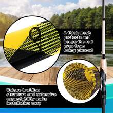 Reaction Tackle Rod Socks - Fishing Pole Sleeves And Covers For Baitcasting And Spinning Rods - Fits Up To 7ft And 8ft Rod Protector Sleeve, Maximum Fishing Pole Protection (2-Pack) - Swamp Green - View 4