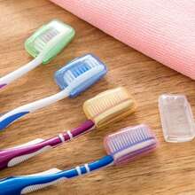 5/10pcs Travel Toothbrush Head Cover Toothbrush Caps Toothbrush Protective Caps Hike Case Brush Germproof Protector Random Color Vacation Travel Accessories Summer Travel Essentials