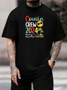 Camisetas a juego para vacaciones familiares del equipo de primos - Camisetas para viajes de verano - Ropa de playa - Camisetas de manga corta a juego para grupos - Perfectas para reuniones familiares de primos y fotos familiares - Tallas para jóvenes - Negro - Ver 1