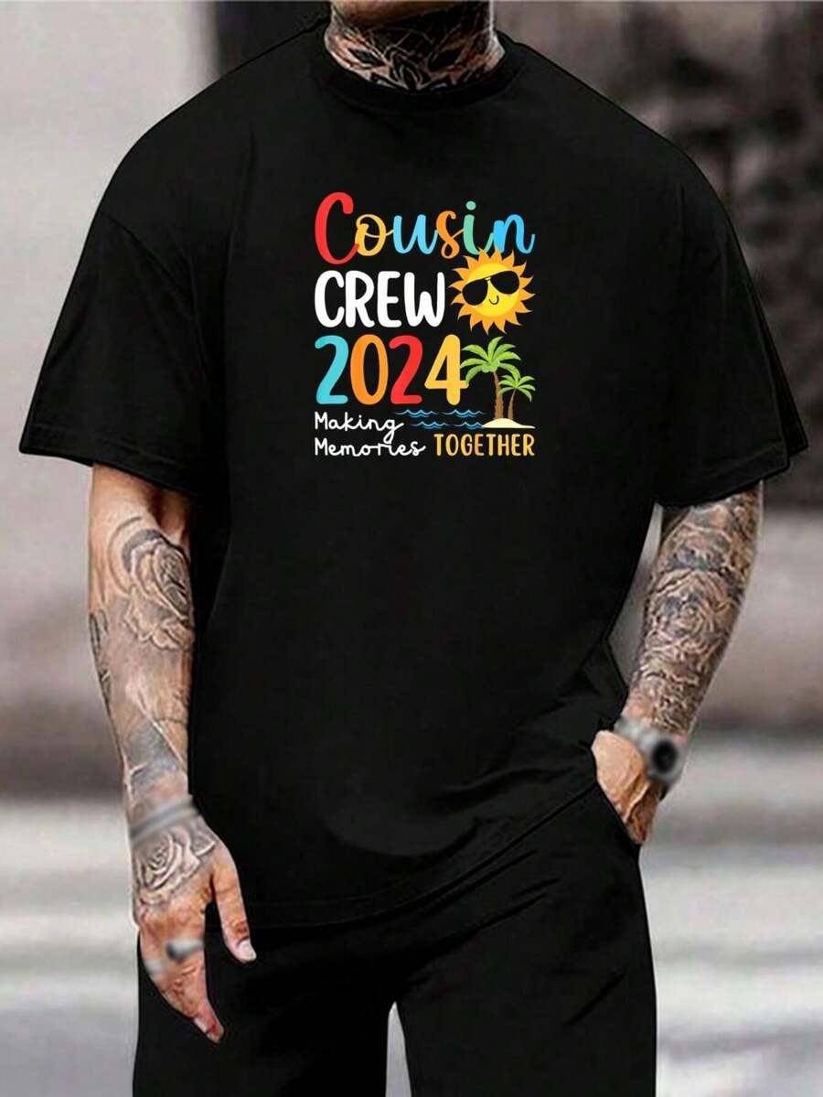 Camisetas a juego para vacaciones familiares del equipo de primos - Camisetas para viajes de verano - Ropa de playa - Camisetas de manga corta a juego para grupos - Perfectas para reuniones familiares de primos y fotos familiares - Tallas para jóvenes - Negro - Ver 1