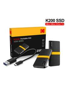 Kodak KODAK TYPE-C 3.2 PSSD Portable Solid State Drive (SSD), 128GB / 256GB / 512GB / 1TB Mini External Portable Hard Drive