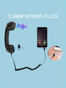 Retro Phone Handset With Radiation Protection For Mobile Phones And Computers