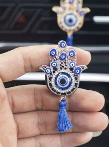 1pc Fashion Personalized Palm Devil's Eye Decor Air Vent Clip, Car Air Freshener Clip, Car Accessories
