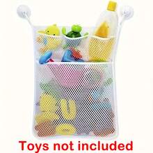 悬挂式网状浴缸玩具收纳架，专为淋浴设计，可使浴缸玩具更快晾干，配有2个吸盘。 - 彩色 - 查看 15