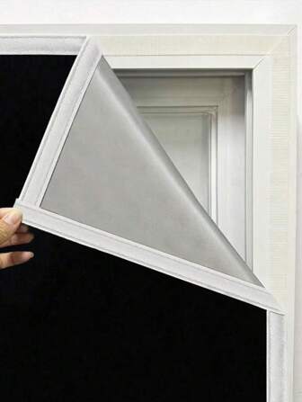 Silver Blackout Curtains, Heat Insulating, Self-Adhesive, Double-Sided, For Bedroom, Dorm, Travel