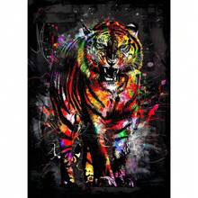 1pc Wall Arts Posters Optional Frame Animals Abstract Colorful Lion Animal Canvas Painting Graffiti Wall Art Picture Artwork Modern Posters And Prints Home Decor