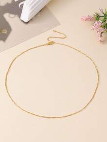 1 件 18K 镀金 2.5 毫米法国费加罗链男士项链，热销时尚优雅跨境商品 - 金色 - 查看 4