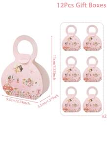 12 Stücke Geschenkboxen mit Henkel im Blumenfee-Design, Geschenkboxen aus Papier mit Blumenfee-Muster, Geschenkdekorationsboxen für Blumenfee-Geburtstagsfeiern, Geschenkverpackung für Feiertags-Feiern, Baby-Shower-Dekorationen, Gender-Enthüllungsdekorationen, Blumenfee-Themen-Party-Geschenkverpackungsbedarf, Hochzeitsdekoration, Party-Tisch-Geschenkdekorationsbedarf, Boxen für kleine Artikel, Küchen-Verpackungsbedarf, Party-Gastgeschenke
