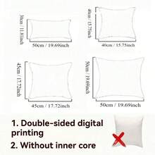 1pc Plaid Cushion Cover, Vintage Classic Decorative Pillow Sham, Scottish Style Throw Pillow Cover For Sofa, Zipper Removable Cover Only, No Insert - Harvest Red Grid - View 2