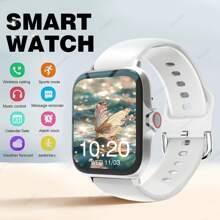 2025 New Silicone Strap Smart Watch With Multiple Sports Modes, Fitness Tracker, Pedometer, Wireless Call, Call Reminder/Rejection, Music Playback Control, Weather Forecast, USB Charging, Suitable For Men/Women