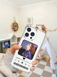 1 pieza Álbum de fotos personalizado para reproductor de música, dibujo de foto personalizado, estuche de teléfono con imagen de ídolo compatible con iPhone 16 e iPhone 14 - Multicolor - Ver 7