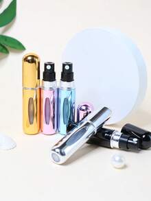 4 件便携式香水雾化器 - 可再填充旅行香水瓶 5ml 喷雾 - 迷你可再填充香水瓶 - 可再填充防漏旅行香水喷雾器
