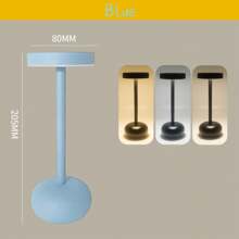 1pc Portable, USB Rechargeable, 3-Color Dimmable LED Metal Desk Lamp. Touch Control, Suitable For Dining Room, Bar, Office, Bedroom, Study, Indoor Lighting, Bedside Reading Companion Night Light
