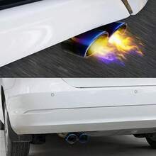 Stainless Steel Automobile Exhaust Pipe, Universal Car Exhaust Pipe Conversion Tail Pipe, Chrome-Plated Steel Exhaust Tip