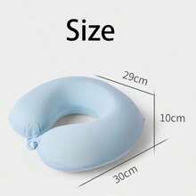 定制您的姓名/照片 凉爽感觉 U 型枕记忆泡沫颈部支撑枕，旅行飞机枕，便携式可折叠颈枕，办公室午休必备 - 彩色 - 查看 9