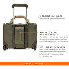 Briggs & Riley Essential 22" 2-Wheel Expandable Carry On - Luggage For Travel, Suitcases With Wheels, Softside Rolling Bag For Men & Women, Self-Repairing Zipper - Baseline Collection, Black