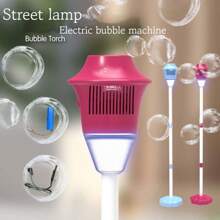1 件带灯光和音乐的自动泡泡机 - 电池供电泡泡机 - 大气泡泡机 - 户外活动、生日、求婚、派对、万圣节、圣诞节的理想礼物