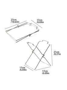 Stainless Steel Foldable Garbage Bag Holder & Dish Towel Rack, 1/2/3pcs Kitchen Waste Bin Organizer - Silver - View 5