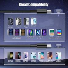 3.3 英尺/6.6 英尺/10 英尺 USB-C 转 USB-C 充电线，USB-C 快速充电数据线，USB-C 电源线，兼容 17/16/15 Pro Plus/Pro Max、Galaxy S26/S25/S24/S23/S22、Pro/Air 等机型 - 黑色 - 查看 7