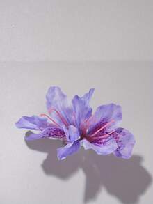 1 件波西米亚风格人造花发夹 - 鲜艳的粉色和紫色花朵发夹，适合女孩，非常适合婚礼、新娘盘发和时尚刘海，婚礼发饰 | 装饰性发饰 | 鲜艳的彩色发夹，女孩发饰发夹爪夹发夹，学校用品