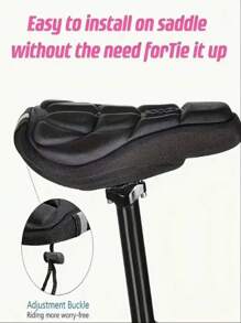 1pc Ergonomic 3D Gel Bicycle Seat Cushion - Super Soft, Thick & Comfortable Silicone Pad, Suitable For Mountain And Road Bikes, Breathable Design With Easy Install Drawstring, Non-Slip - Available In Black, Blue, Red, For Pressure Relief & Enhanced Outdoor Cycling Experience | Ergonomic Bike Seat | Random Color Bike Seat With Pad