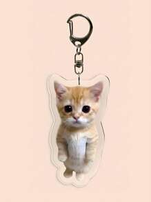 1 Uroczy model kota, smutny płaczący kociak z akrylowym brelokiem/torbą, smycz, prezent na imprezę, dekoracja telefonu komórkowego z motywem zwierzęcym, idealny prezent dla przyjaciół, akcesoria samochodowe, brelok do torby, plecak do szkoły, litera gotyckie, rok 2019