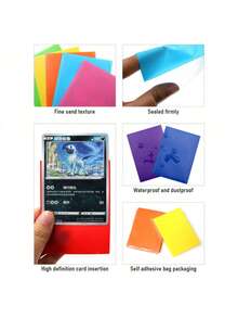 100pcs Penny Card Sleeves For Trading Cards,Top Loaders Card Protection For Baseball Cards, MTG Card Sleeves Fit For ,Football,Magic,Sports Cards(12Colours) - 62X89MM - View 2