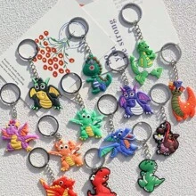 12 Stücke Dinosaurier Themen Schlüsselanhänger, Dinosaurier Party Gastgeschenke, Geburtstagsparty Kleine Geschenke, Hochzeitsgäste Souvenirs, zufällige Farbe