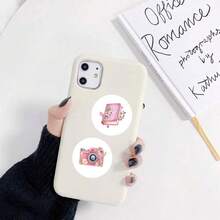 500 piezas Rollo de adhesivos color rosa, pegatinas estéticas de dibujos animados, pegatinas vintage, pegatinas Y2K, pegatinas lindas de Cutecore, pegatinas de vinilo resistentes al agua para botellas de agua, computadoras, portátiles, teléfonos, equipaje, cuadernos, refrigeradores - Multicolor - Ver 7