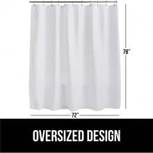 New GORILLA GRIP Waffle Shower Curtain, Thick Weighted Fabric, 72x78 ...
