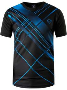 jeansian 1pc Boyfriend Style Men's Sporty Slim Fit Short Sleeve T-Shirt For Tennis, Golf, Bowling, Badminton, Running, Quick-Drying Shirt LSL133