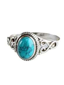 1 pièce Bague de style rétro en argent sterling 925 Bijoux de mariage pour femmes Bijouterie fine