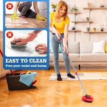 3 Pack Spin Mop Replacements Head Compatible With O-Ceda Spin Mop 1-Tank System,Microfiber Spin Mop Refills Head,1 Mop Scrub Brush + 1 Mop Base + 3 Pack Cleaning Floor Mop Head(White) - 白色 - 查看 6