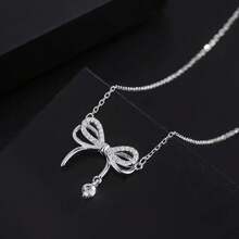 قلادة بتصميم فريد بربطة ألماسية، سلسلة ترقوة راقية، هدية مجوهرات متعددة الاستخدامات للنساء، هدية عيد الحب