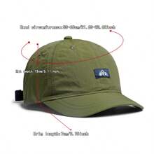 1 Stück Retro amerikanischer Stil Baseball Kappe mit kurzem Schirm, schnelltrocknender Outdoor Sport Sonnenhut für Herren, Sommer