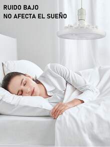 1 Pieza Lámpara de techo LED portátil con ventilador, luz de ventilador integrada de ahorro de energía para el hogar, ventilador de luz de tres velocidades con inteligente, luz de ventilador de techo, luz de ventilador moderna, adecuada para sala de estar, comedor, dormitorio, oficina(Interruptor de pared) - Blanco - Ver 4