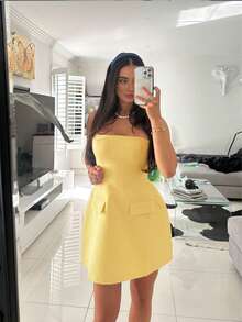 Robe fourreau en couleur unie, décontracté, élégante, pour la rue et les déplacements, sexy, pour mariage et soirée, adaptée au printemps/été