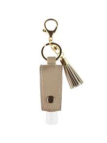 1pc Leather Material No-Rinse Hand Sanitizer Holder, Keychain No-Rinse Hand Sanitizer Holder, Portable Travel No-Rinse Hand Sanitizer Holder With Clip, Travel Essential, Back To School Supplies - Multicolor - View 15