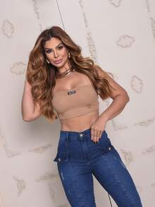 Women's Skinny Jeans, High Waist, Shapes Butt, Premium Line - 藍色 2000 深色 - 查看 6