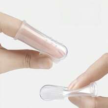 6件装可重复使用宠物牙刷，硅胶材质，耐用，刷毛柔软，温和呵护牙龈，易于清洁，宠物口腔护理工具